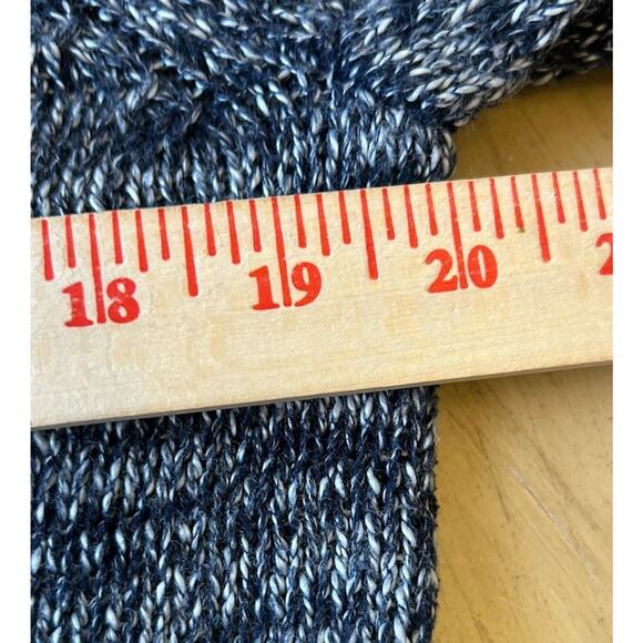 Women Marble Blue Knit Sweater Coastal Nautical Beach Sailor Casual Westport M - Picture 3 of 13